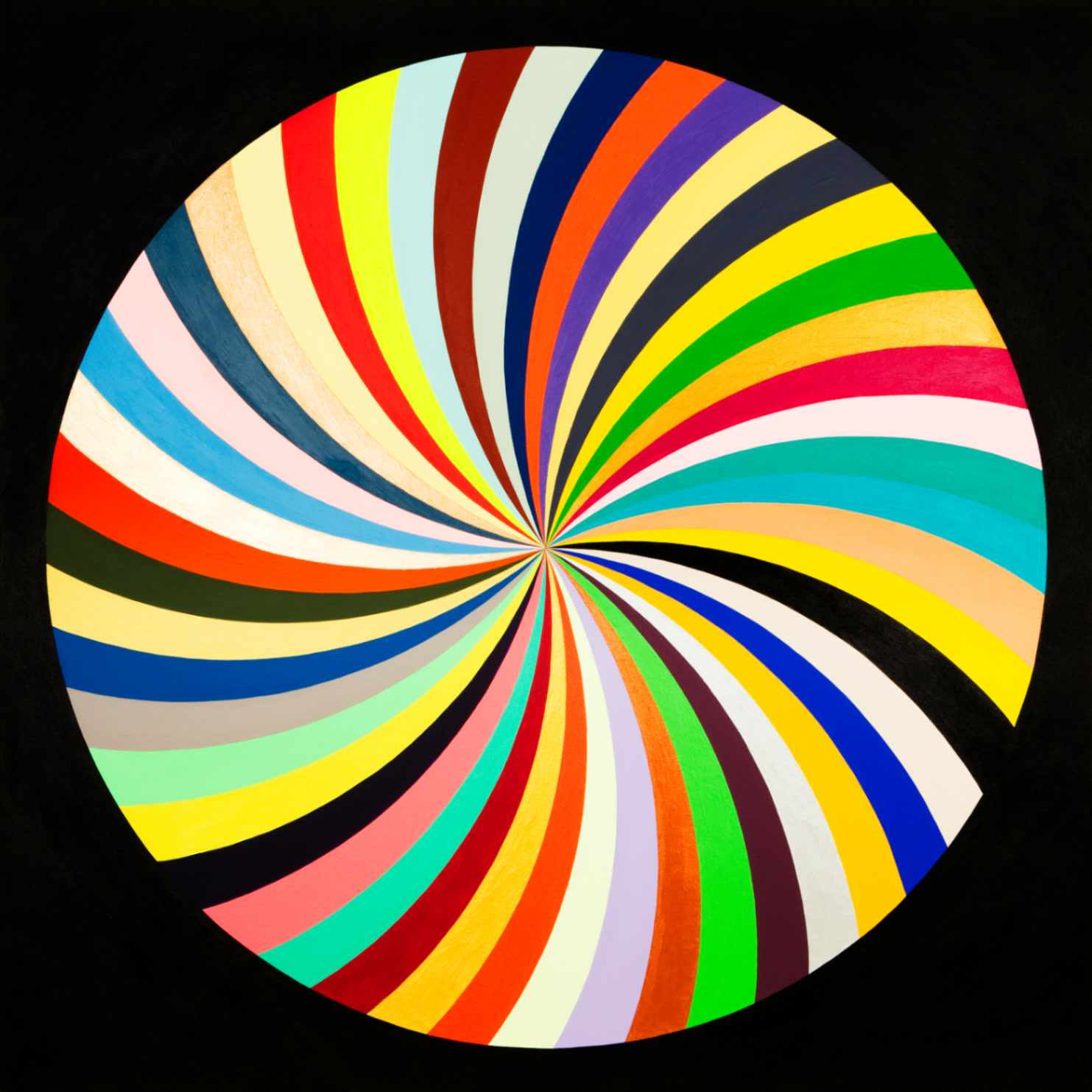 Vertigoals, 2008 — multicolour spiral painting, acrylic on canvas