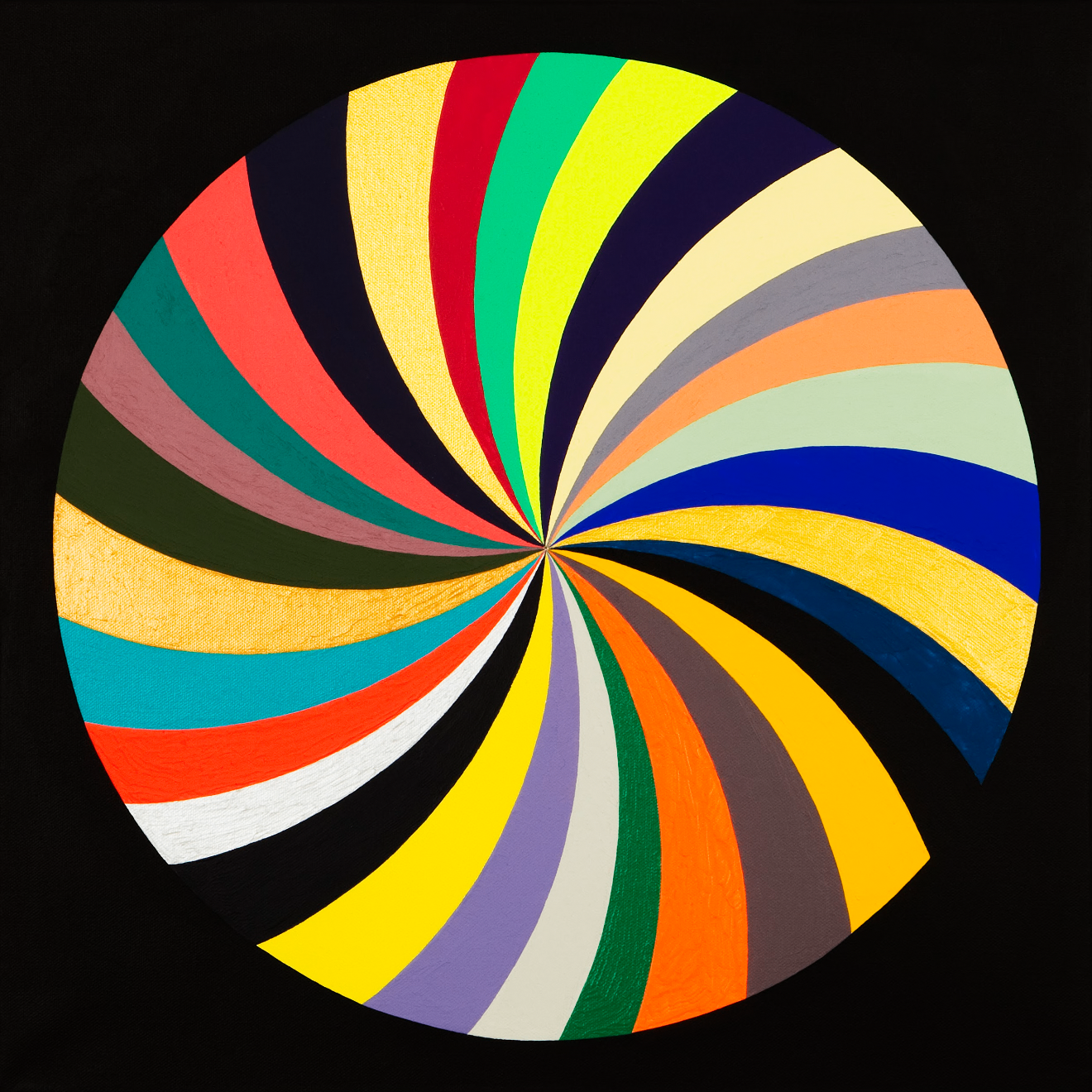 Keep Rollin', 2009 — acrylic spiral disc painting