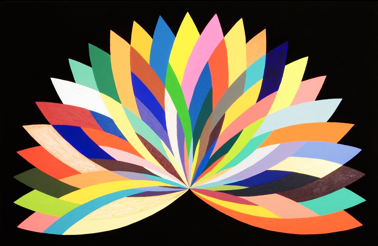 Fanarchtic, 2009 — fan-like spiral in acrylic on canvas