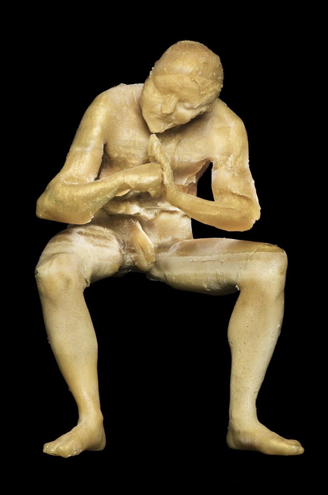 HermaphrodITe, 2009 — lifesize candy cast sculpture composed from eight different male and female body parts, by Hannes Bend