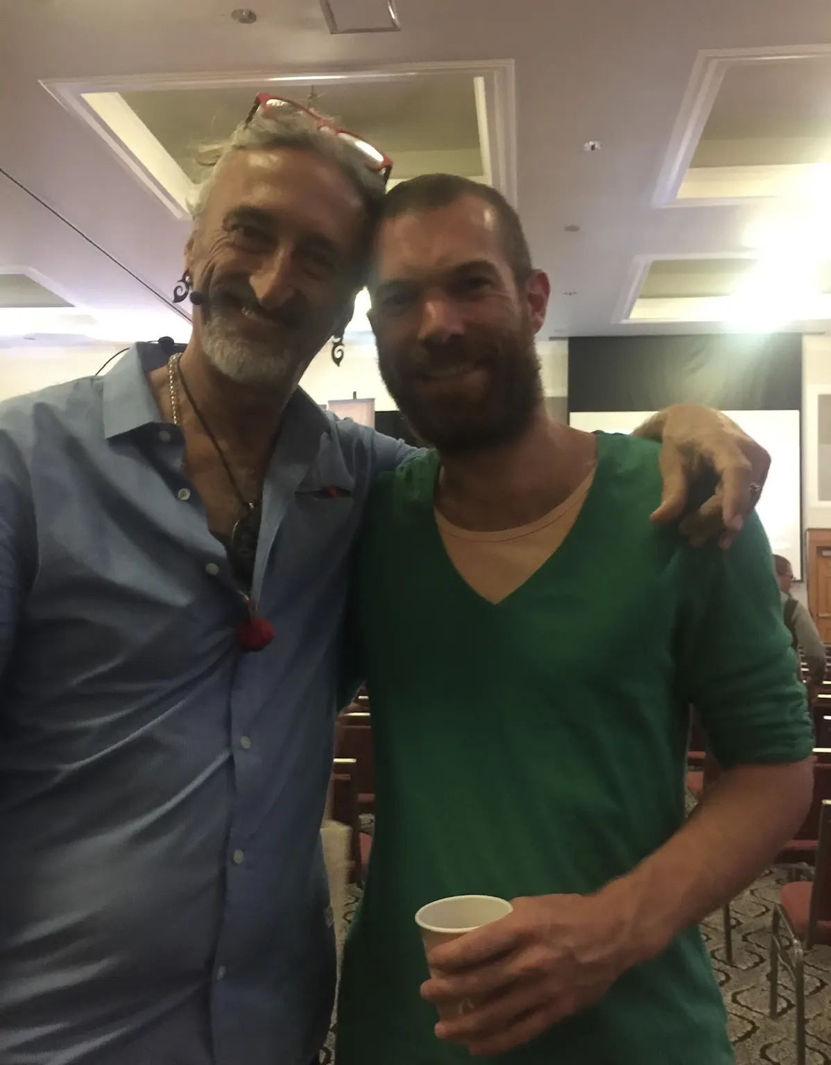 Hannes Bend with SAND co-founder Maurizio Benazzo at the Science and Nonduality conference.